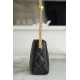 CHANEL 23P Heart Buckle HoBo Bag Textured Grain Calfskin