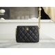 CHANEL 23P Heart Buckle HoBo Bag Textured Grain Calfskin