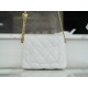 CHANEL 23P Heart Buckle HoBo Bag Textured Grain Calfskin  