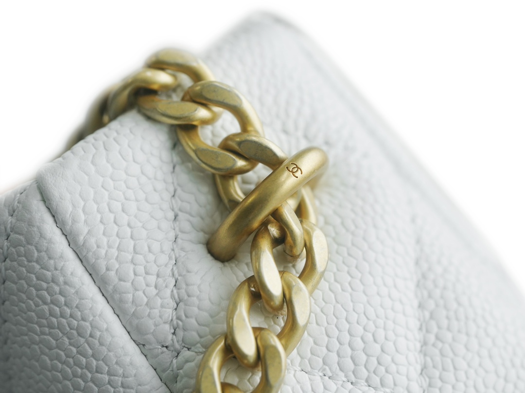 CHANEL 23P Heart Buckle HoBo Bag Textured Grain Calfskin  