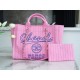 CHANEL 23P Spring/Summer New Maxi Shopping Bag Pink Calfskin  