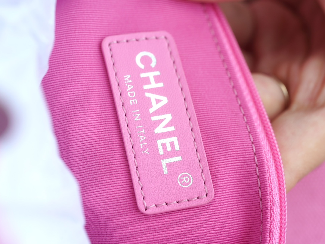 CHANEL 23P Spring/Summer New Maxi Shopping Bag Pink Calfskin  