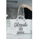 CHANEL 23P Spring/Summer New Maxi Shopping Bag White Calfskin  