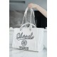 CHANEL 23P Spring/Summer New Maxi Shopping Bag White Calfskin  