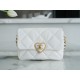 Chanel 23S CF Heart Enamel Buckle Square Chunky Bag White Lambskin  