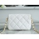 Chanel 23S CF Heart Enamel Buckle Square Chunky Bag White Lambskin  