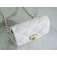 Chanel 23S CF Heart Enamel Buckle Square Chunky Bag White Lambskin  