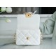 Chanel 23S CF Heart Enamel Buckle Square Chunky Bag White Lambskin  