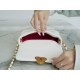 Chanel 23S CF Heart Enamel Buckle Square Chunky Bag White Lambskin  