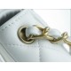 Chanel 23S CF Heart Enamel Buckle Square Chunky Bag White Lambskin  