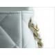 Chanel 23S CF Heart Enamel Buckle Square Chunky Bag White Lambskin  