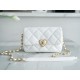 Chanel 23S New CF Mini Heart Enamel Buckle White Lambskin  