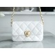 Chanel 23S New CF Mini Heart Enamel Buckle White Lambskin  