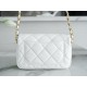 Chanel 23S New CF Mini Heart Enamel Buckle White Lambskin  