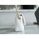 Chanel 23S New CF Mini Heart Enamel Buckle White Lambskin  