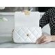 Chanel 23S New CF Mini Heart Enamel Buckle White Lambskin  