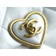 Chanel 23S New CF Mini Heart Enamel Buckle White Lambskin  