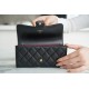 Classic Flap Classic Long Wallet Black Gold Lambskin  