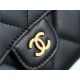 Classic Flap Classic Long Wallet Black Gold Lambskin  