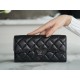 Classic Flap Classic Long Wallet Black Silver Lambskin  