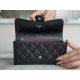 Classic Flap Classic Long Wallet Black Silver Lambskin  