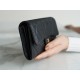 Classic Flap Classic Long Wallet Black Gold Calfskin  