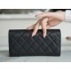 Classic Flap Classic Long Wallet Black Gold Calfskin  