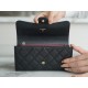 Classic Flap Classic Long Wallet Black Gold Calfskin  