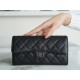 Classic Flap Classic Long Wallet Black Silver Calfskin  