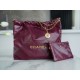 CHANEL 22 Bag Burgundy Purple Medium  