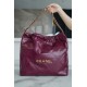 CHANEL 22 Bag Burgundy Purple Medium  