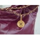 CHANEL 22 Bag Burgundy Purple Medium  