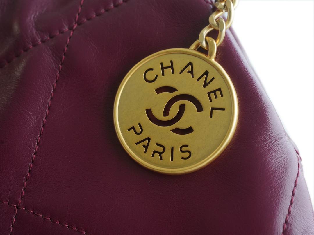 CHANEL 23 22 Bag Limited Edition Purple Red Small