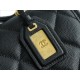 CHANEL 22K Mailbox Tofu Bag Large Black Gold Grainy Calfskin  