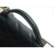 CHANEL 22K Mailbox Tofu Bag Large Black Gold Grainy Calfskin  