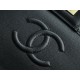 CHANEL 22K Mailbox Tofu Bag Large Black Gold Grainy Calfskin  