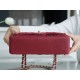 CF Classic Flap Small Bordeaux Washable Calfskin  