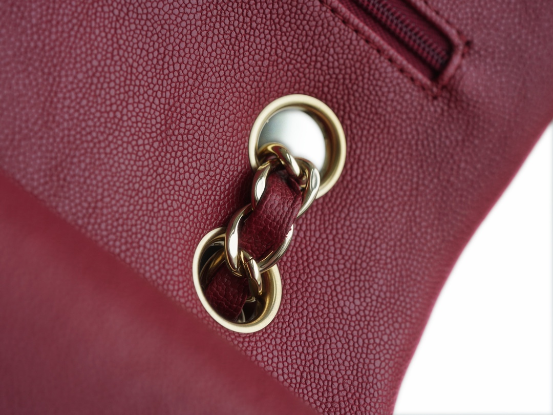 CF Classic Flap Small Bordeaux Washable Calfskin  