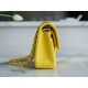 CF Classic Flap Small Lemon Yellow Washable Calfskin  