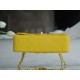 CF Classic Flap Small Lemon Yellow Washable Calfskin  