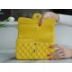 CF Classic Flap Small Lemon Yellow Washable Calfskin  