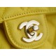 CF Classic Flap Small Lemon Yellow Washable Calfskin  