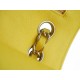 CF Classic Flap Small Lemon Yellow Washable Calfskin  