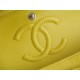 CF Classic Flap Small Lemon Yellow Washable Calfskin  