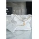 CHANEL 22P Bag Medium White Gold Hardware Calfskin  