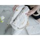 CHANEL 22P Bag Medium White Gold Hardware Calfskin  