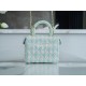 Chanel 23S Handle Box Tweed Makeup Bag Mint Green  