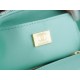 Chanel 23S Handle Box Tweed Makeup Bag Mint Green  