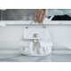 CHANEL 23P New Duma Backpack Mini White Calfskin