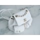 CHANEL 23P New Duma Backpack Mini White Calfskin